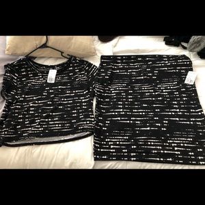 Crop top/pencil skirt set